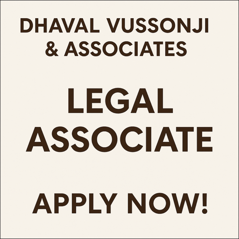 Legal Associate at Dhaval Vussonji & Associates: Apply Now!