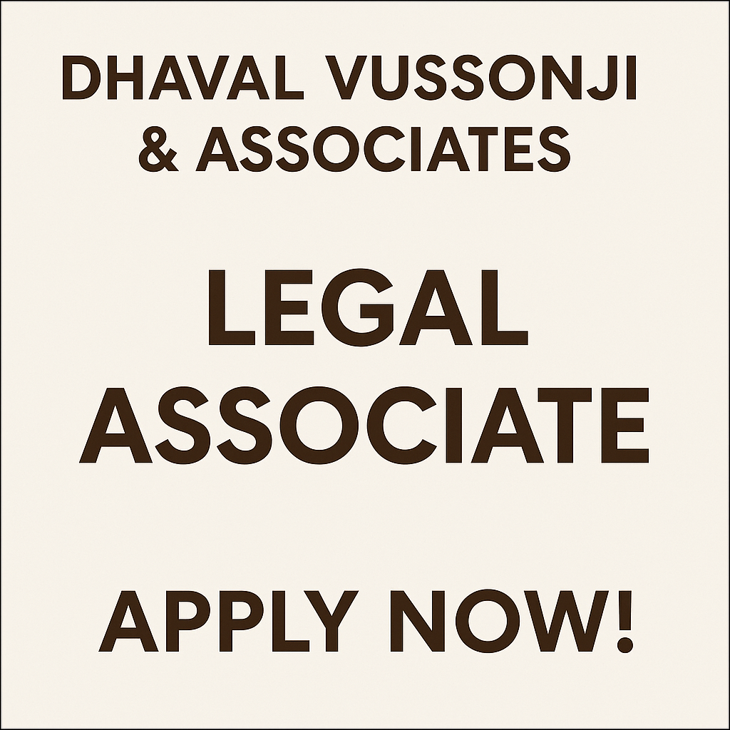 Legal Associate at Dhaval Vussonji & Associates: Apply Now!