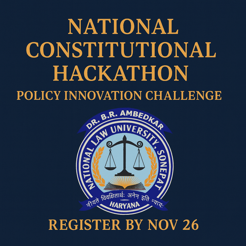 National Constitutional Hackathon by DBRANLU | Policy Innovation Challenge | Register by Nov 26