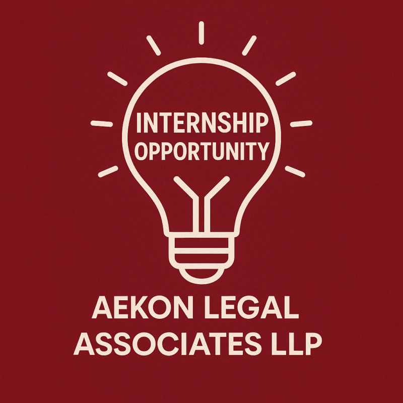 Internship Opportunity @ Aekon Legal Associates LLP, Pune [Offline]: Apply Now!