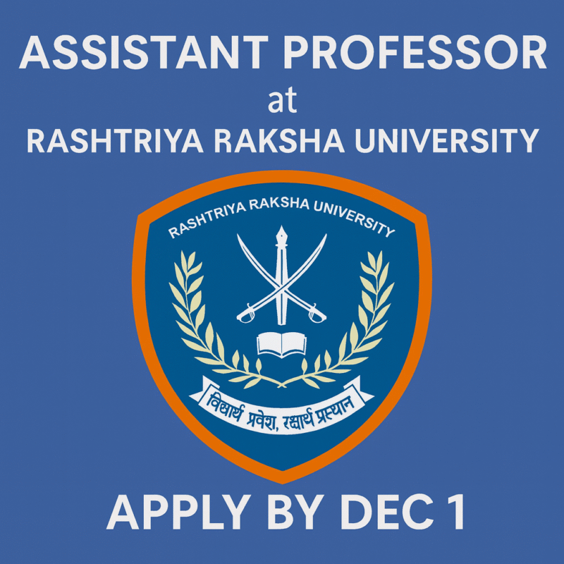Assistant Professor Vacancy at RRU | Apply by Dec 1