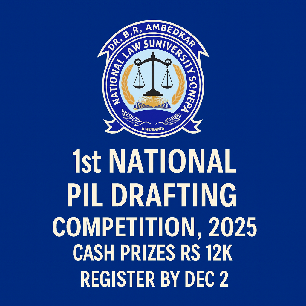 1st National PIL Drafting Competition 2025 | NLU Sonepat