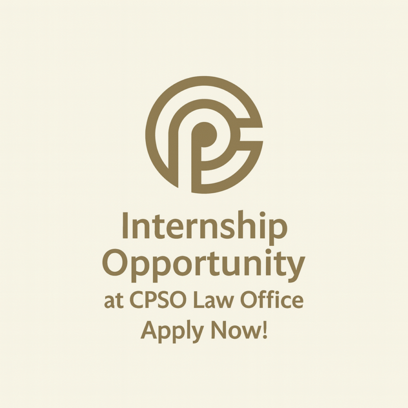 Legal Internship at CPSO Law Office | Apply Now