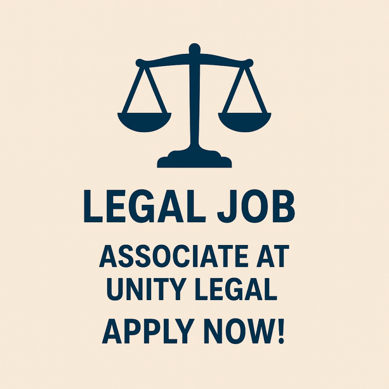 Associate (Legal) at Unity Legal | Apply Now