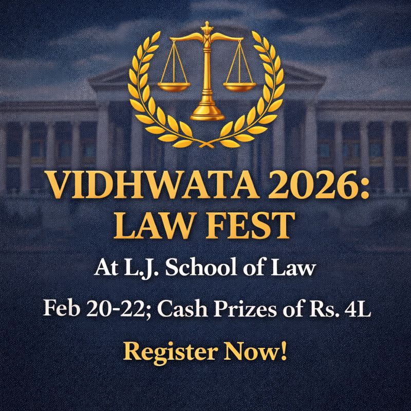 Vidhwata 2026 Law Fest | L.J. School of Law