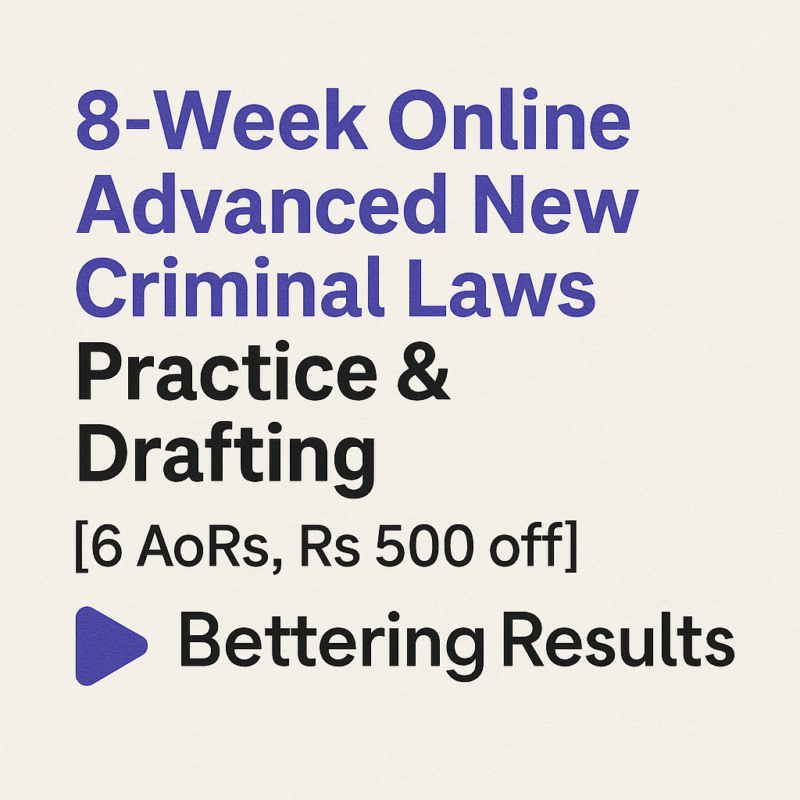 8-Week Criminal Law Drafting Course | Bettering Results