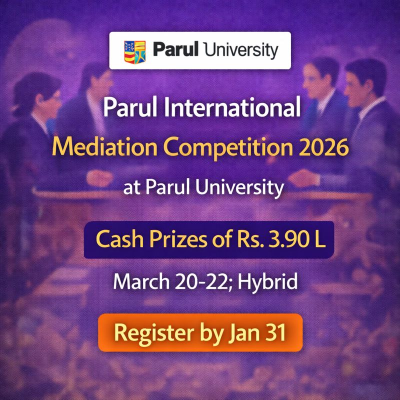 Parul International Mediation Competition 2026 | Hybrid
